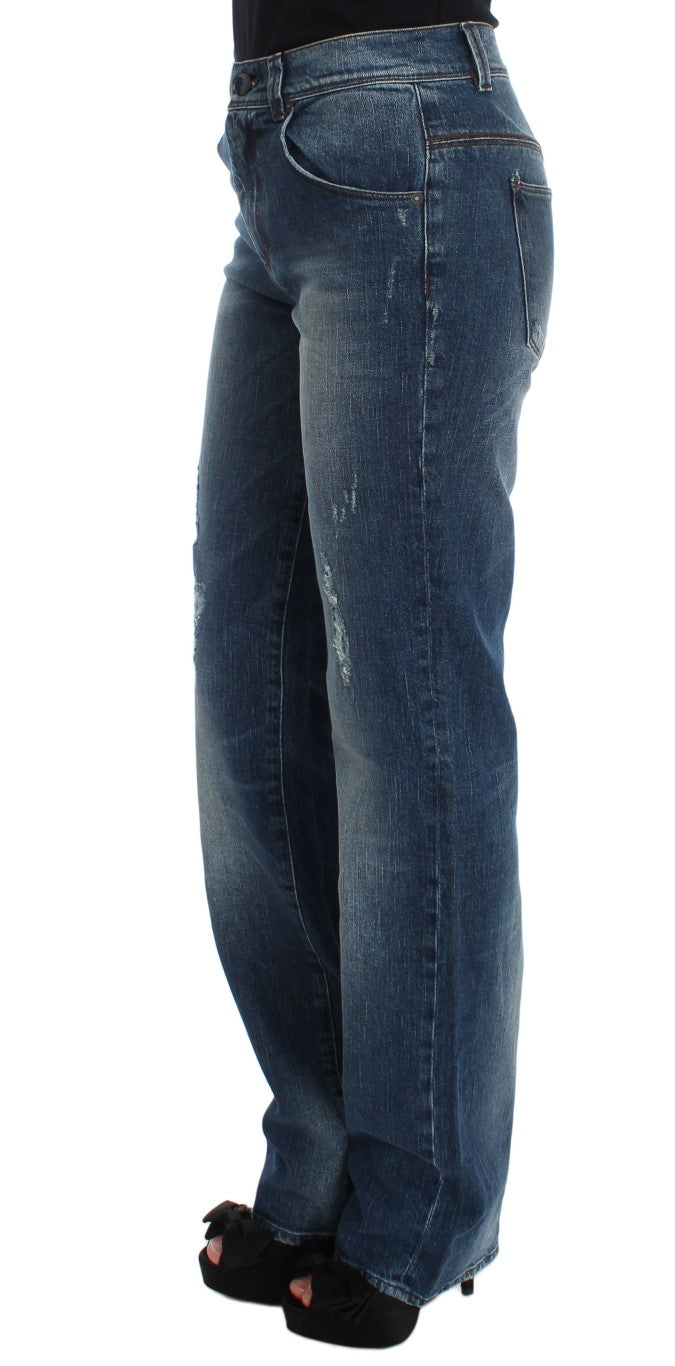 Jean slim en coton mélangé bleu lavé Ermanno Scervino
