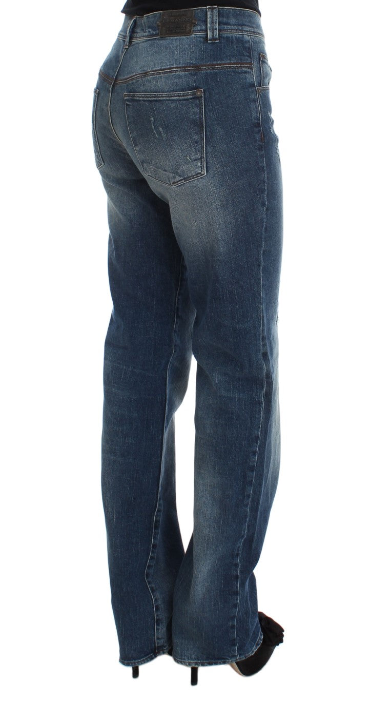 Jean slim en coton mélangé bleu lavé Ermanno Scervino
