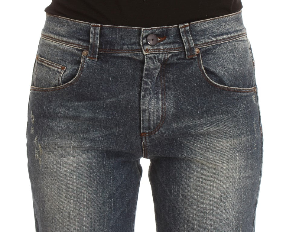 Jean slim en coton mélangé bleu lavé Ermanno Scervino
