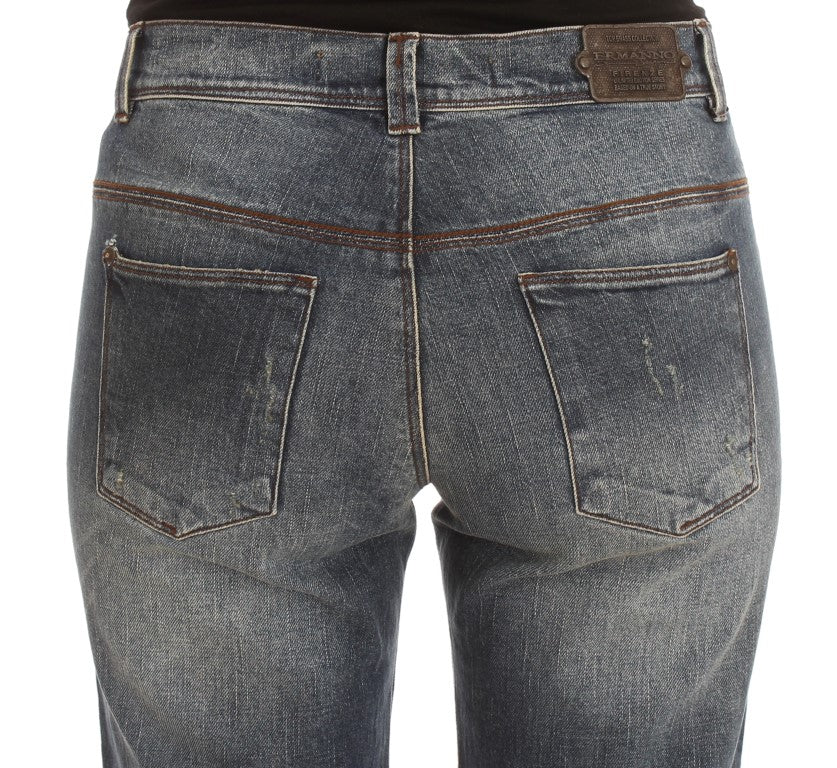 Jean slim en coton mélangé bleu lavé Ermanno Scervino