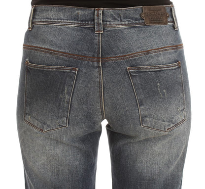 Jean slim en coton mélangé bleu lavé Ermanno Scervino