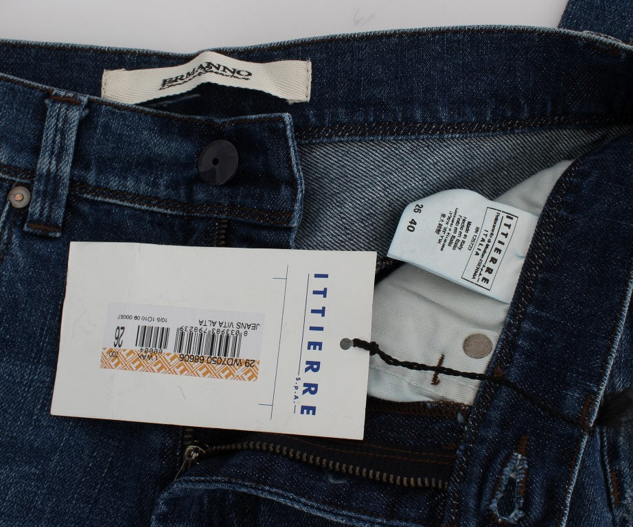 Jean slim en coton mélangé bleu lavé Ermanno Scervino
