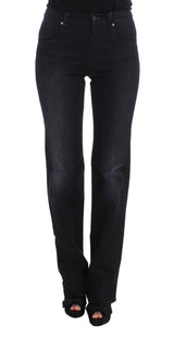 Jean slim à coupe bootcut en coton mélangé bleu d'Ermanno Scervino