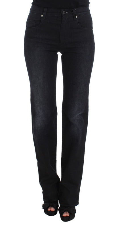Jean slim à coupe bootcut en coton mélangé bleu d'Ermanno Scervino