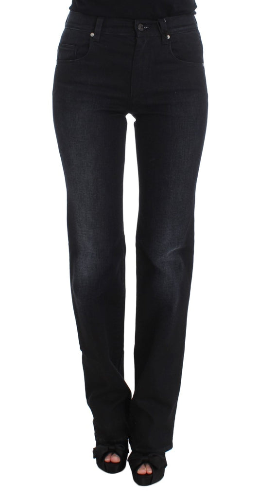Jean slim à coupe bootcut en coton mélangé bleu d'Ermanno Scervino