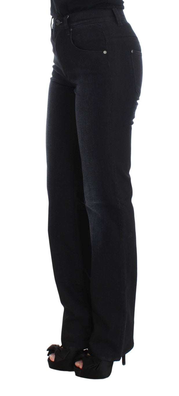 Jean slim à coupe bootcut en coton mélangé bleu d'Ermanno Scervino