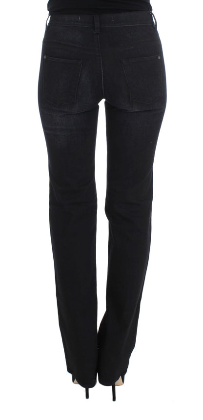 Jean slim à coupe bootcut en coton mélangé bleu d'Ermanno Scervino