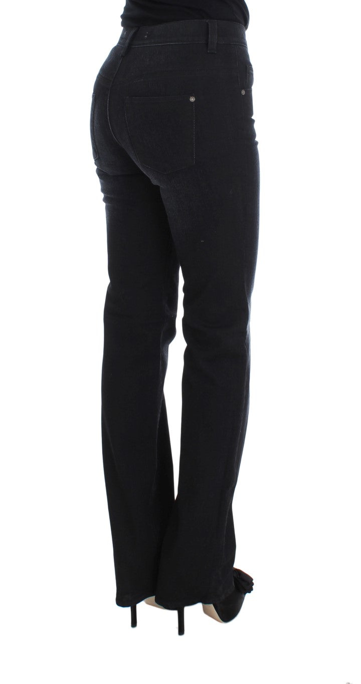 Jean slim à coupe bootcut en coton mélangé bleu d'Ermanno Scervino