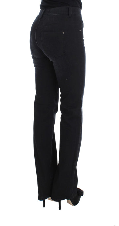 Jean slim à coupe bootcut en coton mélangé bleu d'Ermanno Scervino