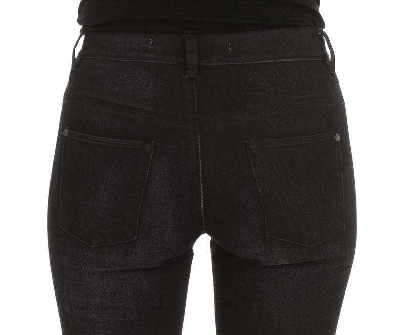 Jean slim à coupe bootcut en coton mélangé bleu d'Ermanno Scervino