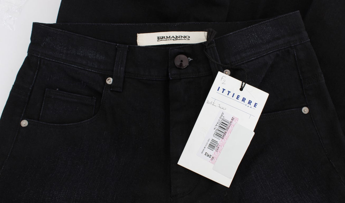 Jean slim à coupe bootcut en coton mélangé bleu d'Ermanno Scervino