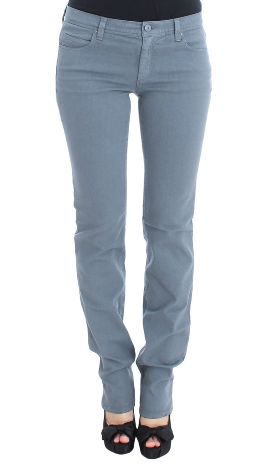 Jean slim à coupe bootcut en coton mélangé bleu d'Ermanno Scervino