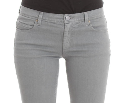 Jean slim à coupe bootcut en coton mélangé bleu d'Ermanno Scervino