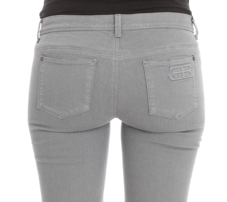 Jean slim à coupe bootcut en coton mélangé bleu d'Ermanno Scervino