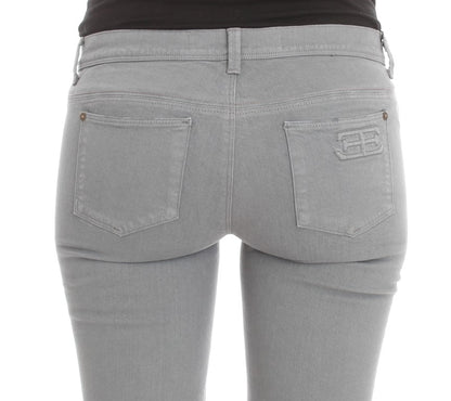 Jean slim à coupe bootcut en coton mélangé bleu d'Ermanno Scervino