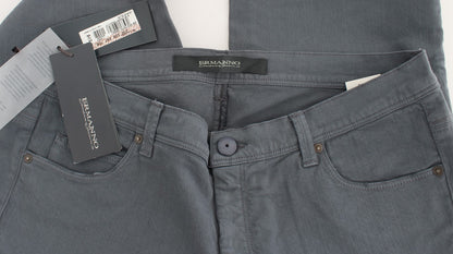 Jean slim à coupe bootcut en coton mélangé bleu d'Ermanno Scervino
