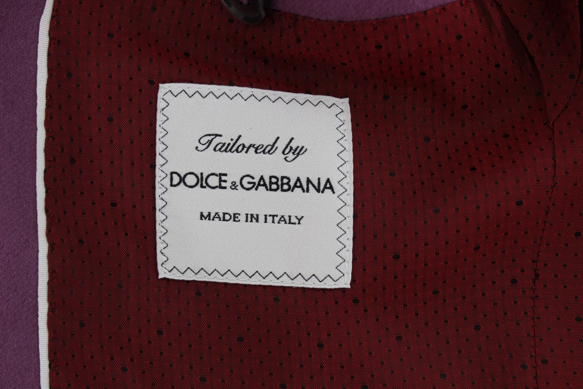 Dolce & Gabbana Blazer en cachemire violet, coupe ajustée