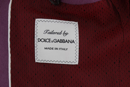 Dolce & Gabbana Blazer en cachemire violet, coupe ajustée
