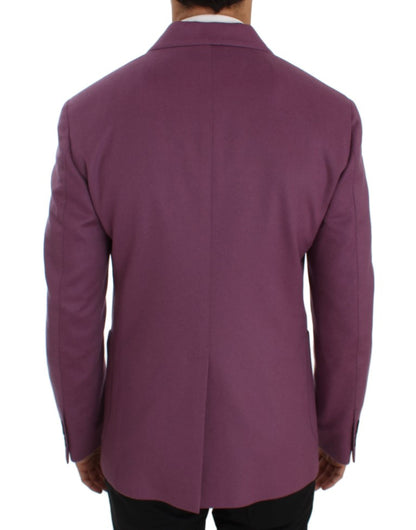 Dolce & Gabbana Blazer en cachemire violet, coupe ajustée