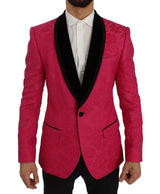 Dolce &amp; Gabbana - Blazer Croisé en Brocart Floral Rose