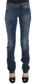 Jean slim à coupe bootcut en coton mélangé, bleu lavé, de John Galliano