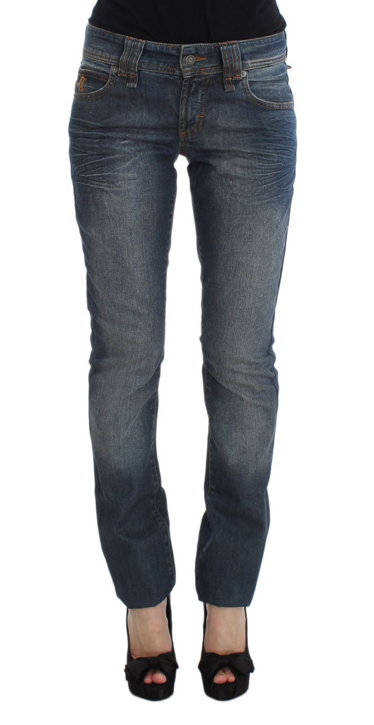 Jean slim en coton mélangé, bleu lavé, de John Galliano