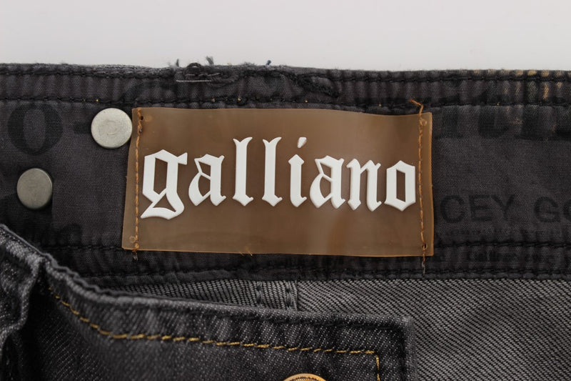 Jeans slim stretch en coton mélangé, gris lavé, de John Galliano