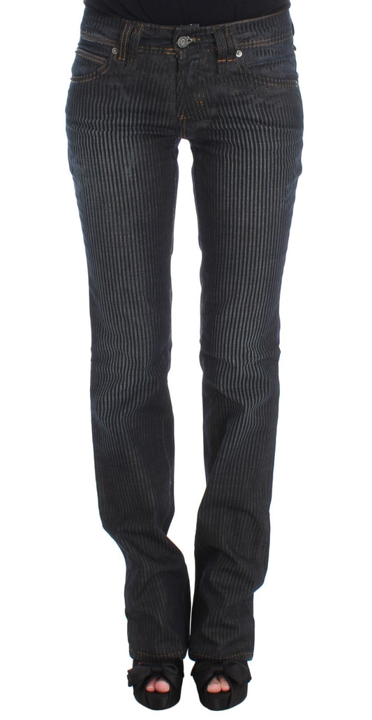 Jean slim à coupe bootcut en coton mélangé, bleu lavé, de John Galliano