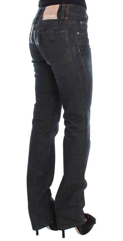 Jean slim à coupe bootcut en coton mélangé, bleu lavé, de John Galliano