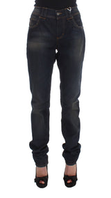 Jean boyfriend en coton mélangé bleu lavé de John Galliano