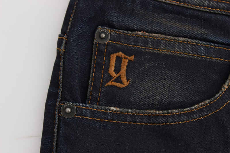 Jean boyfriend en coton mélangé bleu lavé de John Galliano