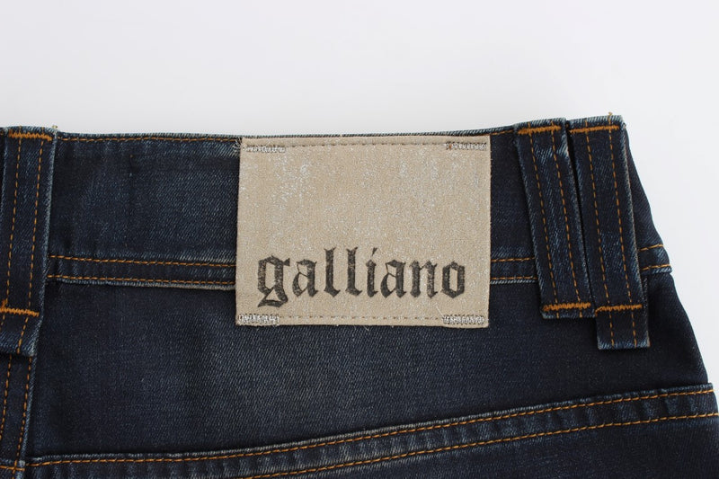 Jean boyfriend en coton mélangé bleu lavé de John Galliano