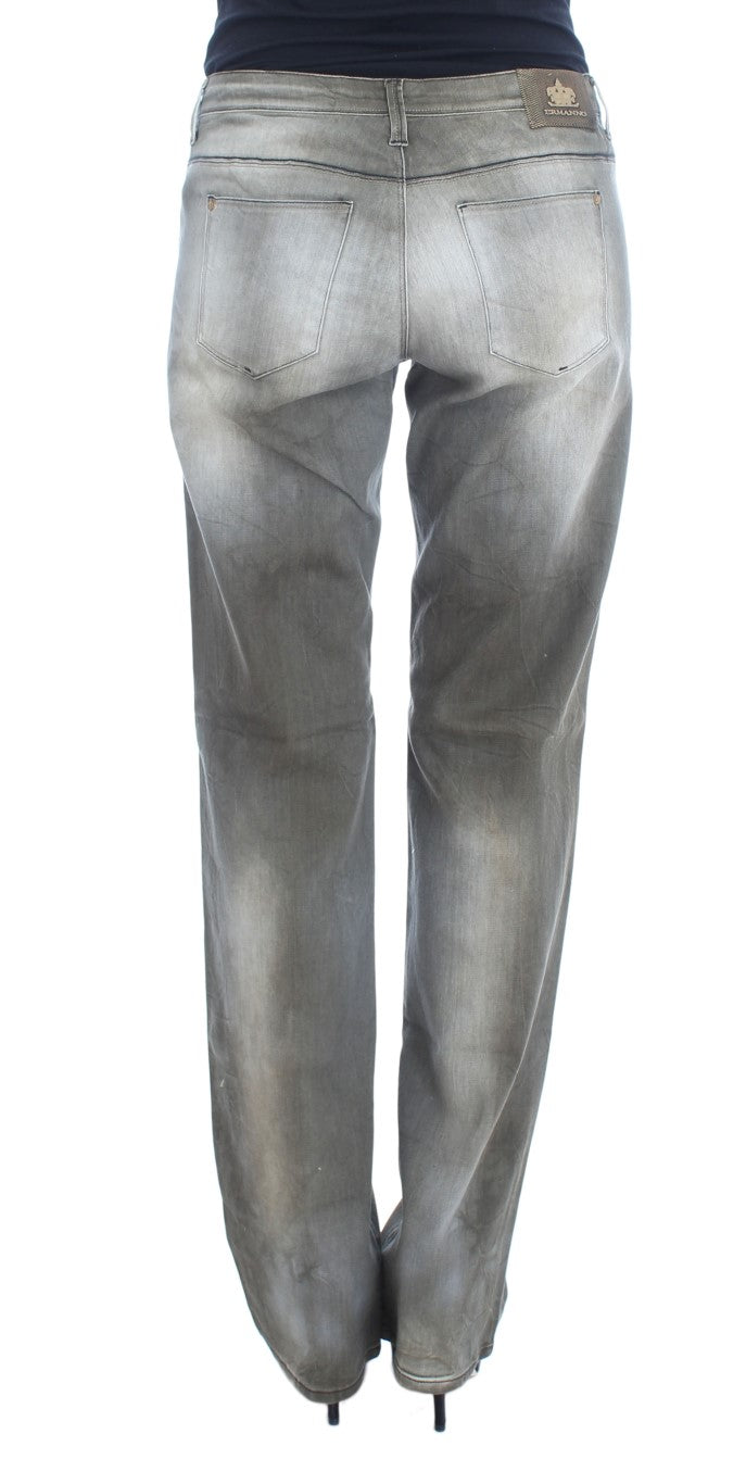 Jean boyfriend ample en coton mélangé gris d'Ermanno Scervino