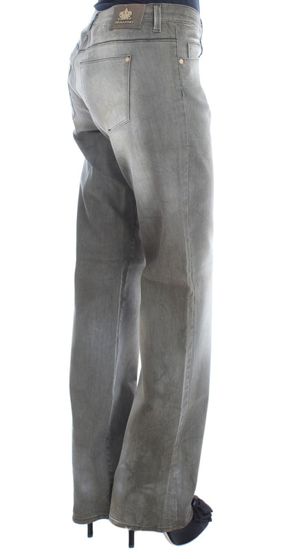 Jean boyfriend ample en coton mélangé gris d'Ermanno Scervino