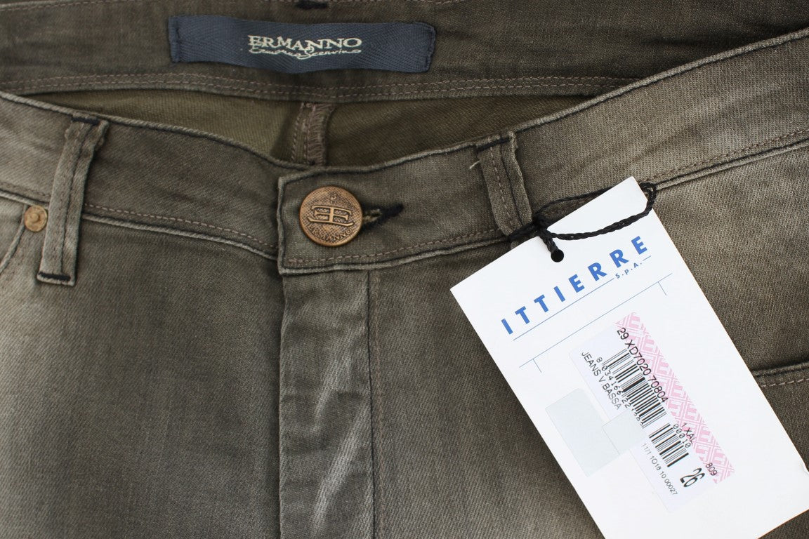Jean boyfriend ample en coton mélangé gris d'Ermanno Scervino