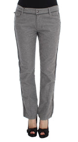 Pantalon décontracté droit en coton gris d'Ermanno Scervino