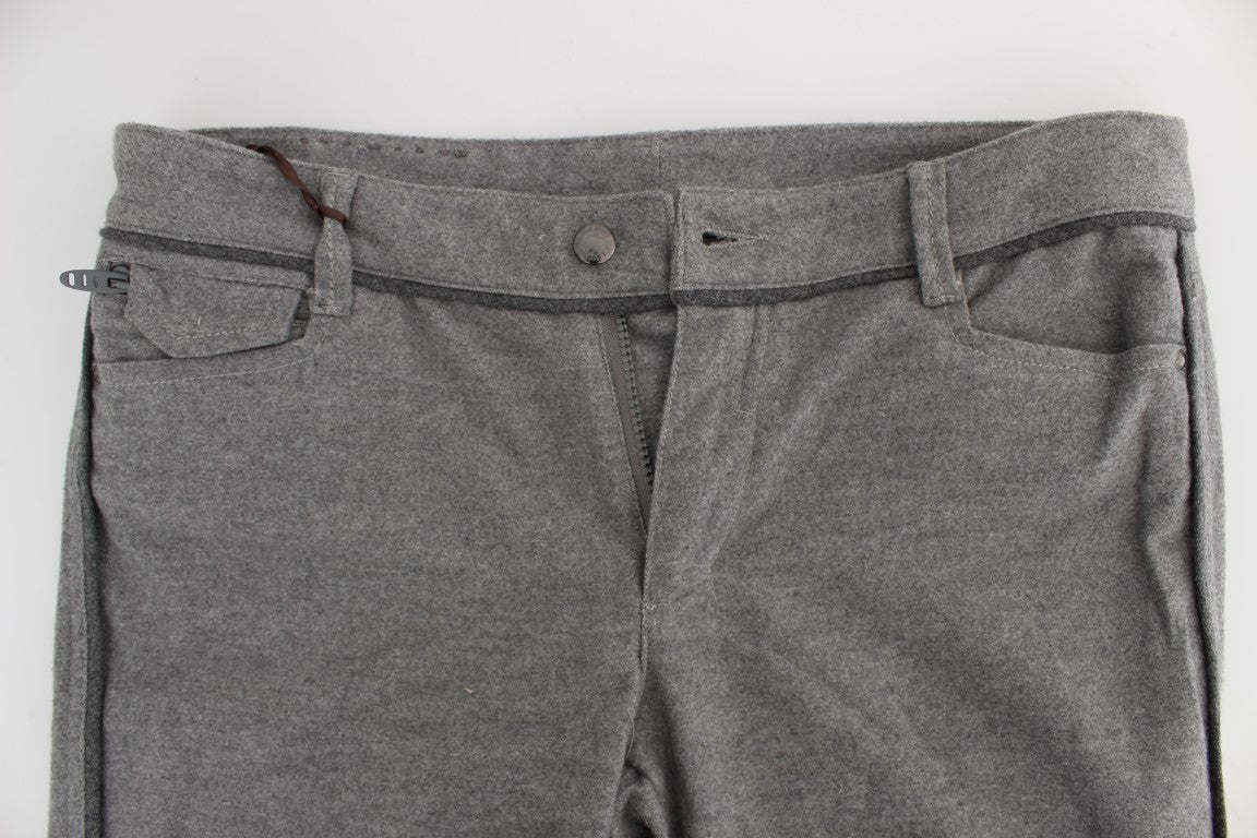 Pantalon décontracté droit en coton gris d'Ermanno Scervino