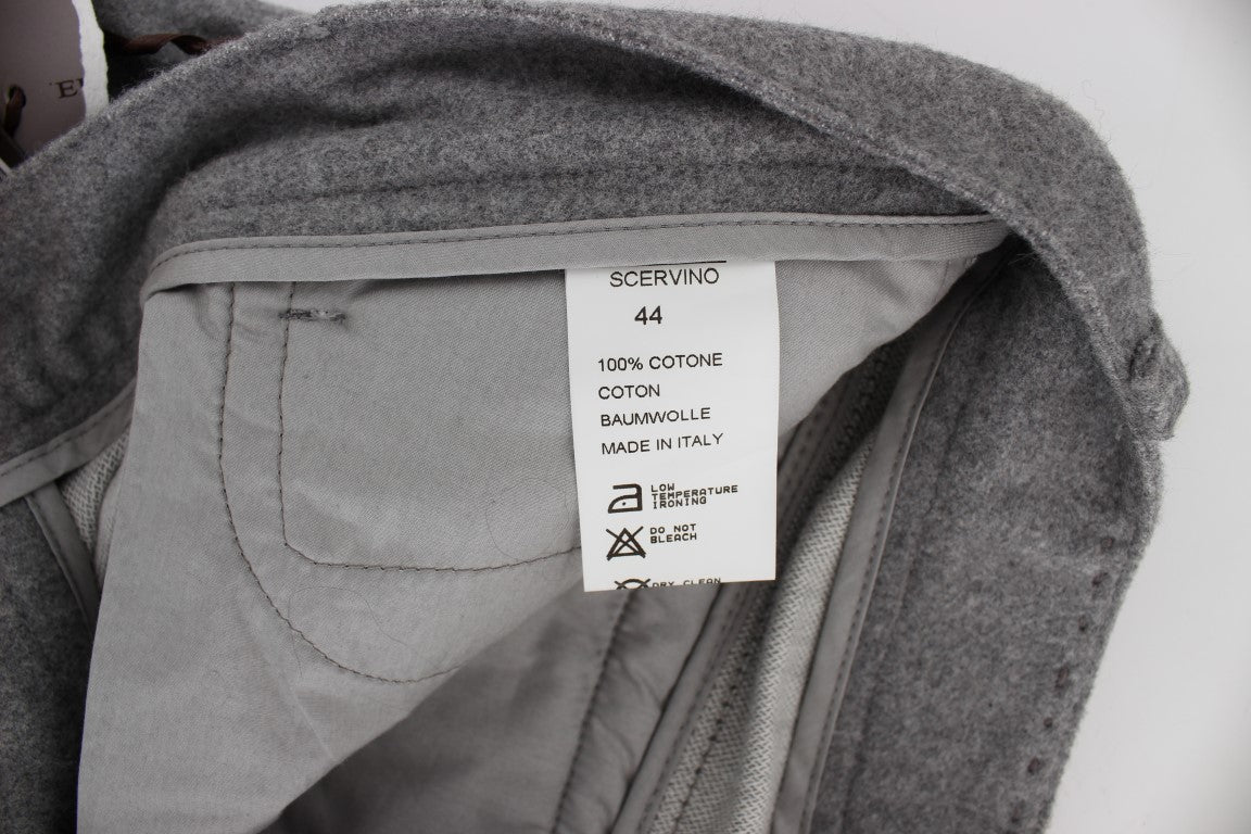 Pantalon décontracté droit en coton gris d'Ermanno Scervino
