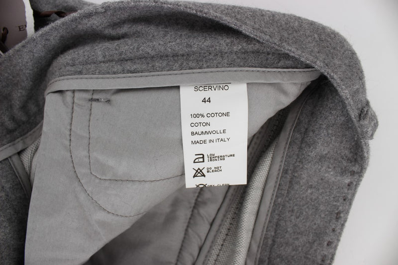 Pantalon décontracté droit en coton gris d'Ermanno Scervino