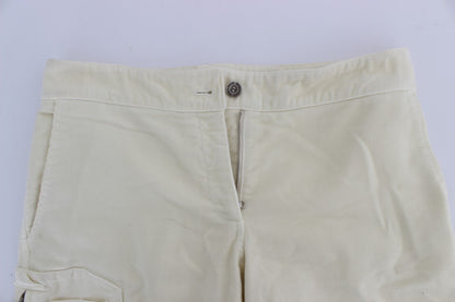 Pantalon cargo capri en coton beige Ermanno Scervino