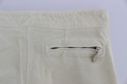 Pantalon cargo capri en coton beige Ermanno Scervino