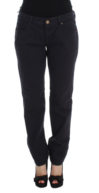 Pantalon décontracté bleu en coton mélangé Ermanno Scervino