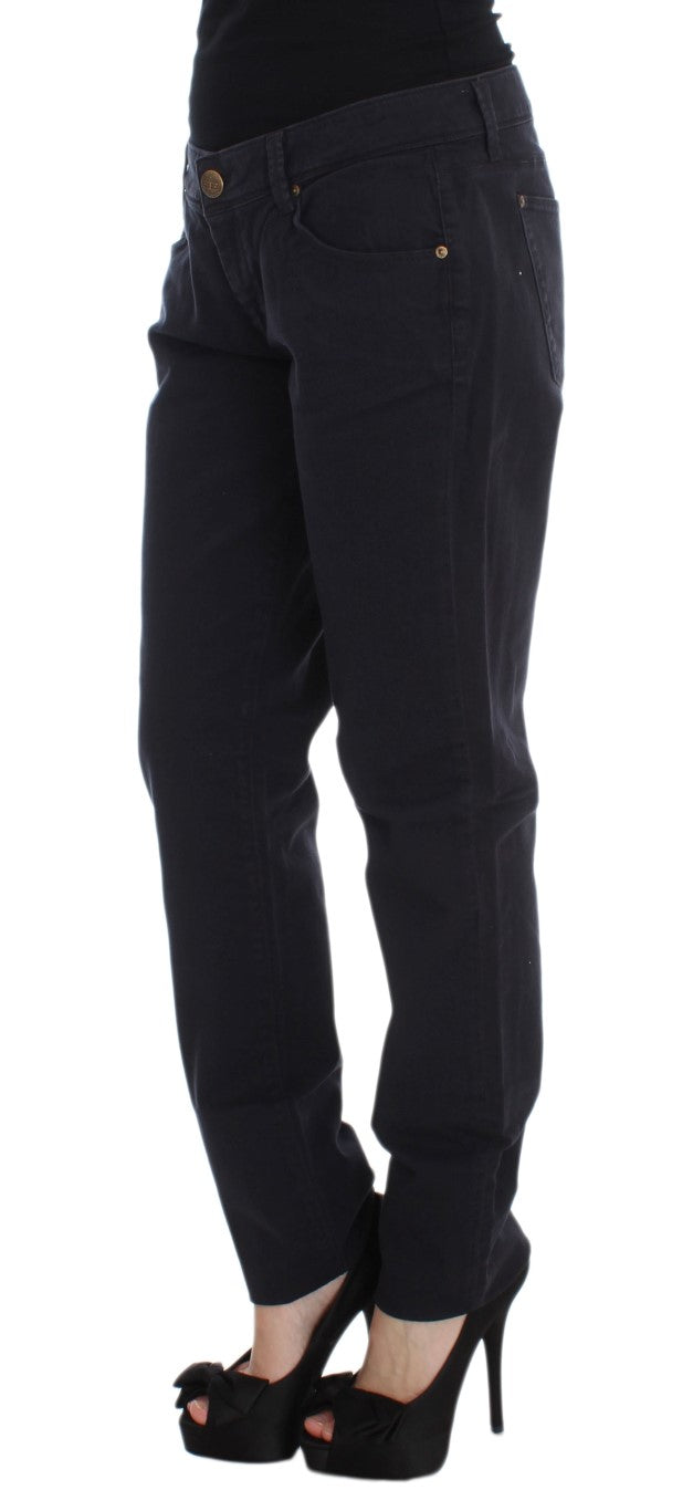 Pantalon décontracté bleu en coton mélangé Ermanno Scervino