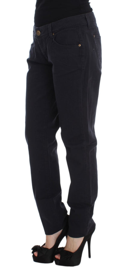 Pantalon décontracté bleu en coton mélangé Ermanno Scervino