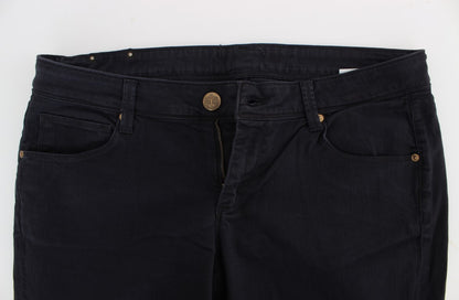Pantalon décontracté bleu en coton mélangé Ermanno Scervino