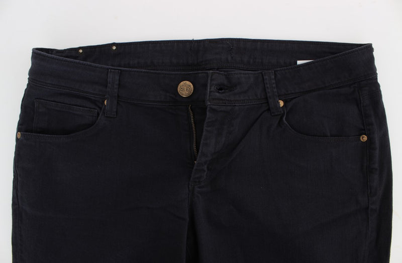 Pantalon décontracté bleu en coton mélangé Ermanno Scervino