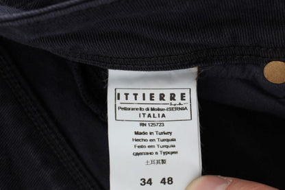 Pantalon décontracté bleu en coton mélangé Ermanno Scervino