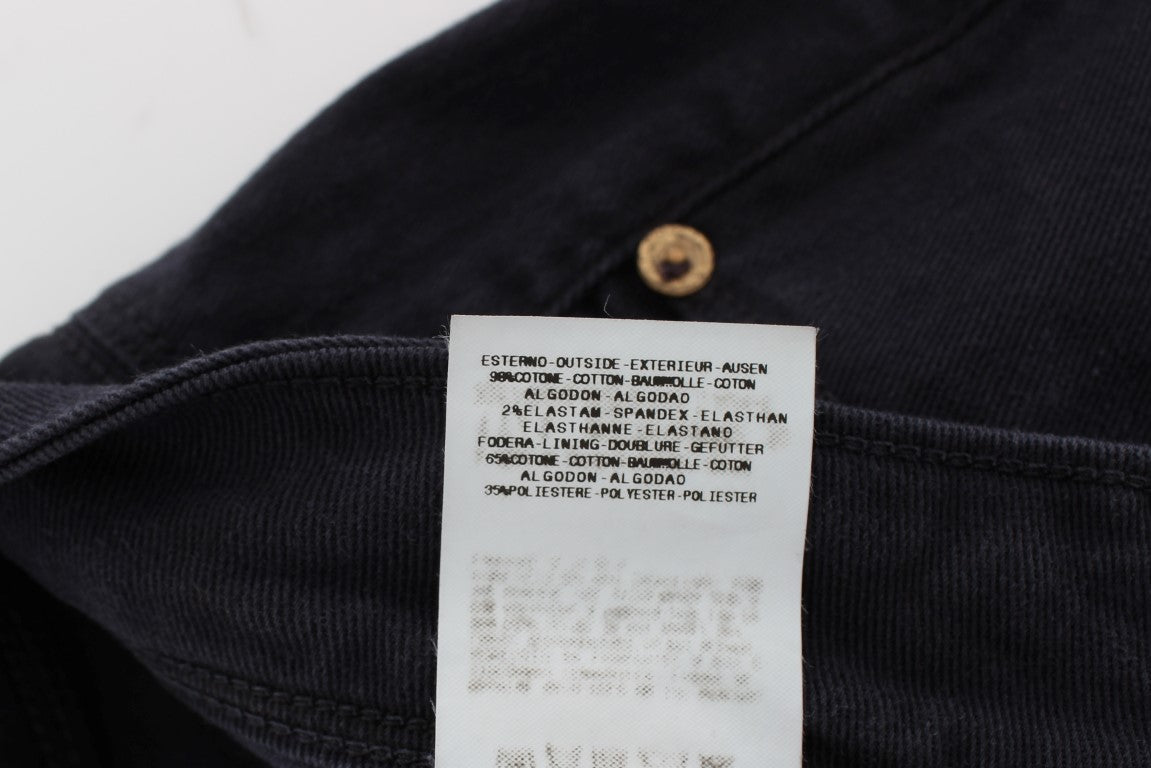 Pantalon décontracté bleu en coton mélangé Ermanno Scervino