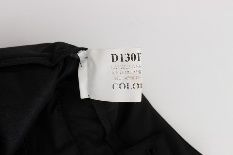 Pantalon capri court en coton mélangé noir d'Ermanno Scervino