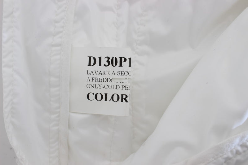 Pantalon cargo slim fit rembourré en nylon blanc Ermanno Scervino